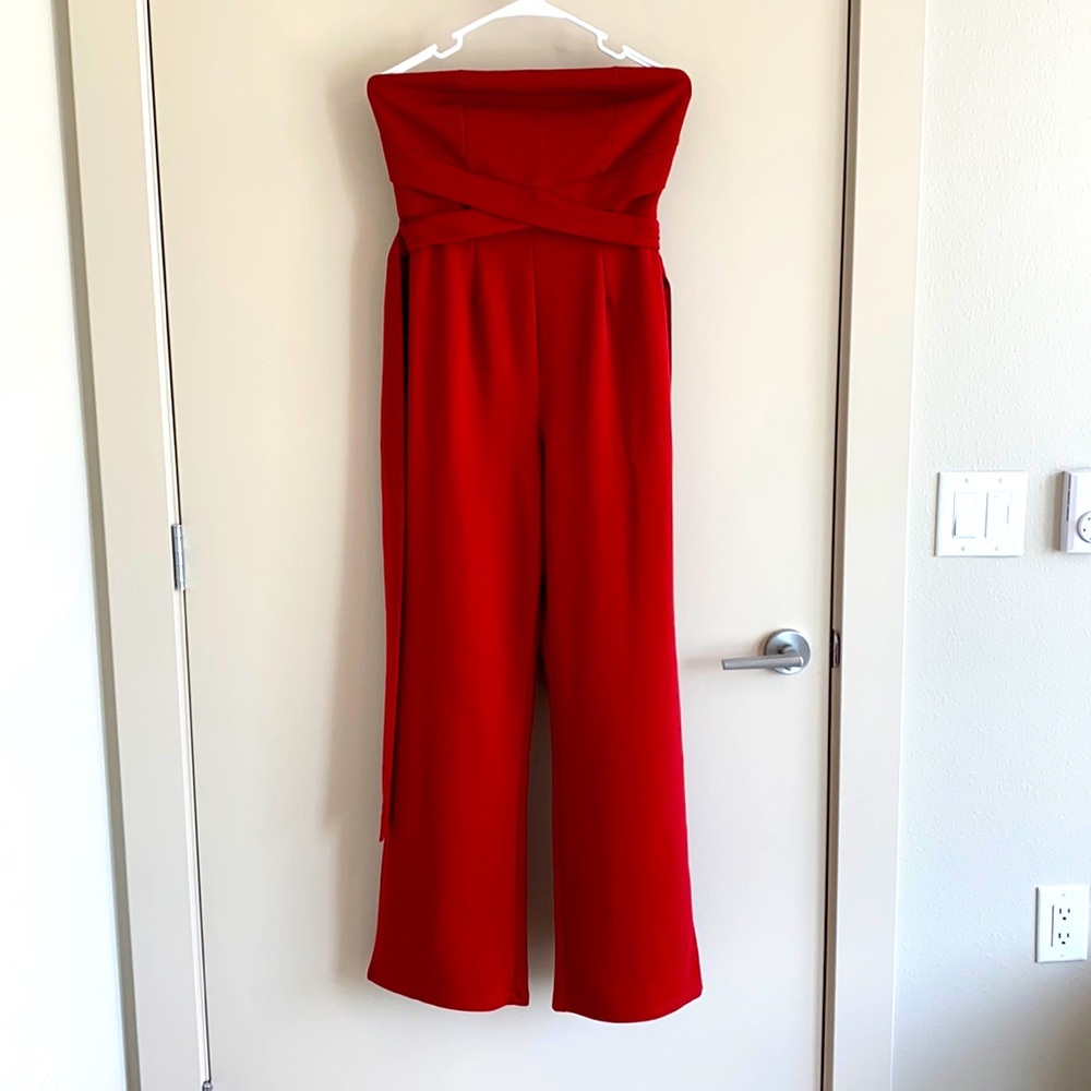 Formal strapless jumpsuit